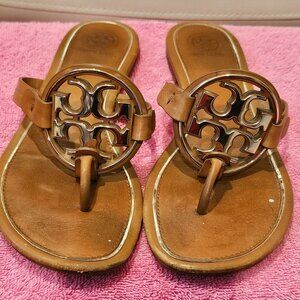 Tory Burch Soft Metal Logo 8.5 Sandals